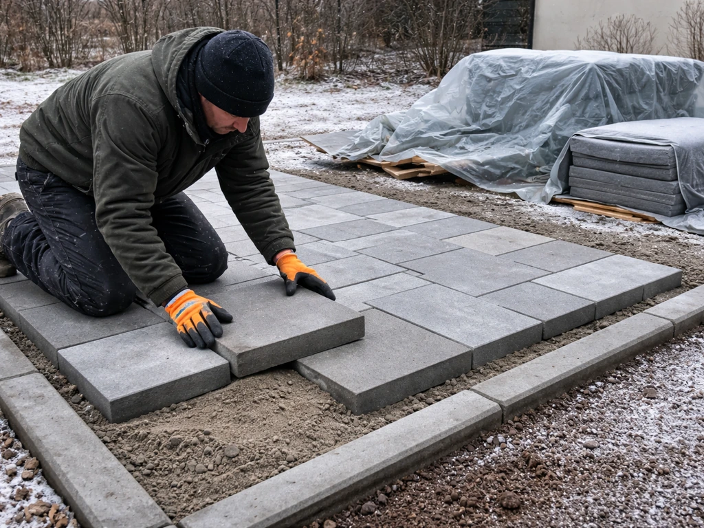 can you lay a patio in the winter