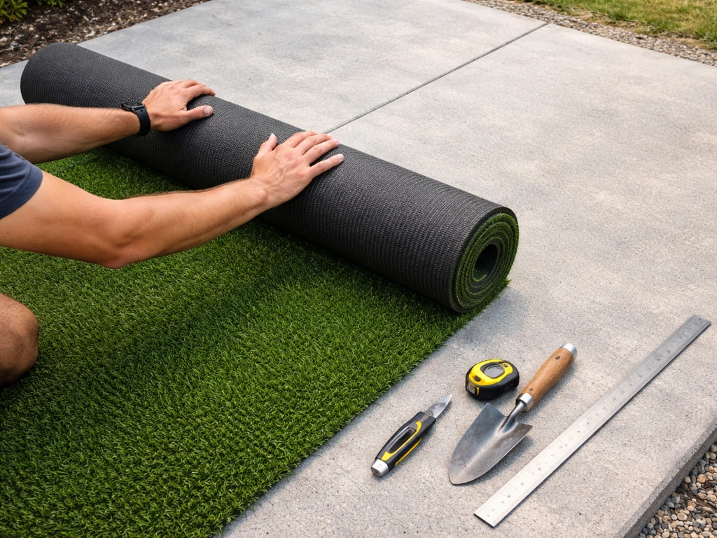 How to Install Fake Grass on a Patio Step by Step