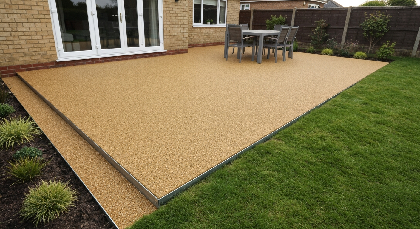 how to lay resin patio