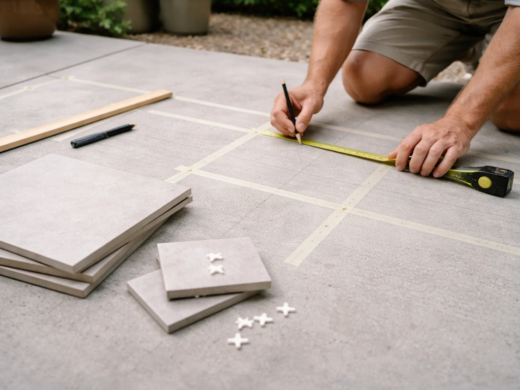how to lay tile patio